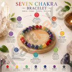 Seven Chakra Crystal Bracelet – 8 MM (Enhanced Meditation & Focus)