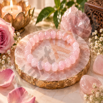 Rose Quartz Crystal Bracelet – 8 MM (Love & Relationships)