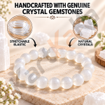 Selenite Crystal Bracelet – 8 MM (Cleansing & Purification)