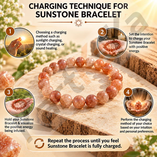 Sunstone Crystal Bracelet – 8MM ( Success)