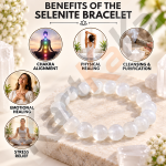 Selenite Crystal Bracelet – 8 MM (Cleansing & Purification)
