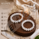 Selenite Crystal Bracelet – 8 MM (Cleansing & Purification)