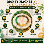 Money Magnet With Green Aventurine Bracelet – 8 MM (Boosting Confidence)