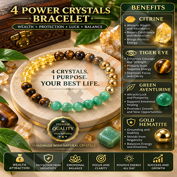 Money Magnet With Hematite Bracelet – 8 MM (Attracting Wealth)