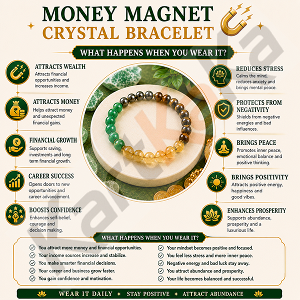 Money Magnet With Green Aventurine Bracelet – 8 MM (Boosting Confidence)