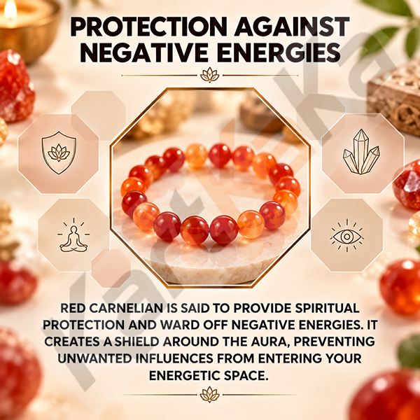 Red Carnelian Crystal Bracelet – 8MM (Grounding & Anchoring)
