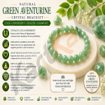 Green Aventurine Crystal Bracelet – 8 MM (Luck & Prosperity)