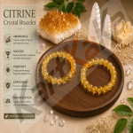 Citrine Crystal Bracelet – 8 MM (Confidence & Self-Esteem)